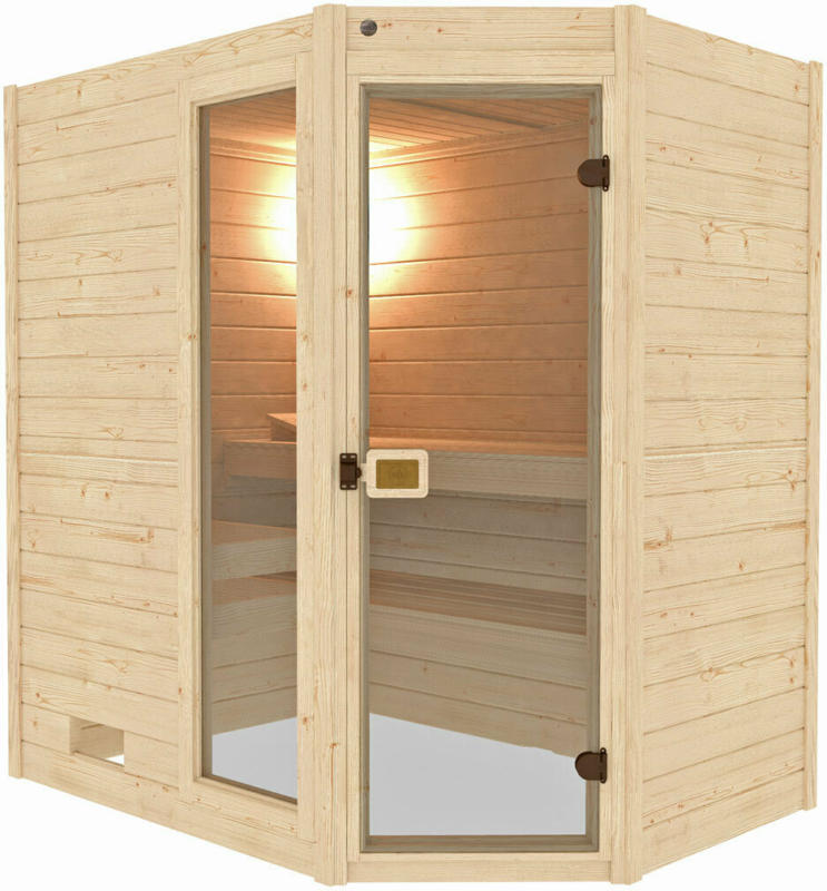 Massivholzsauna „Valida Eck 1“, GTF, Sparset 2