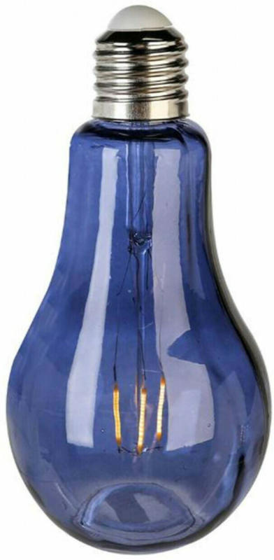 Dekoleuchte Glühfäden Dunkelblau H: 22 cm