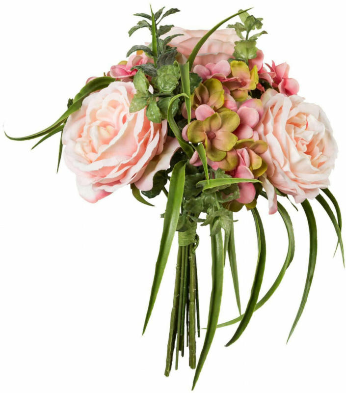 Blumenstrauss Rosa Rosen-Hortensien H: 29 cm