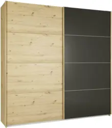 Schwebetürenschrank in Eichefarben