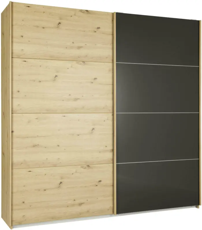 Schwebetürenschrank in Eichefarben