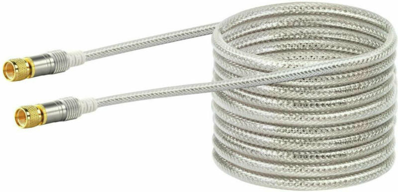 SAT-Antennenkabel, 110 dB, 15 m, transparent-white 15