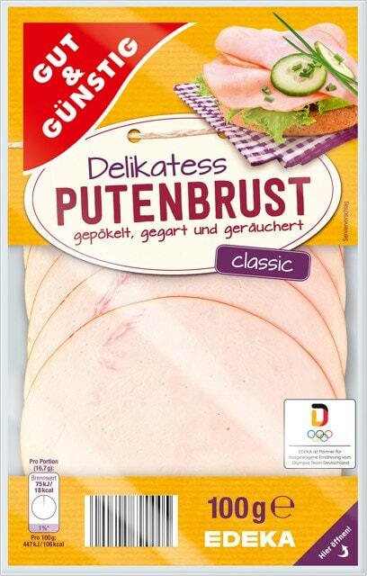 Gut & Günstig Delikatess Putenbrust geräuchert oder Paprika