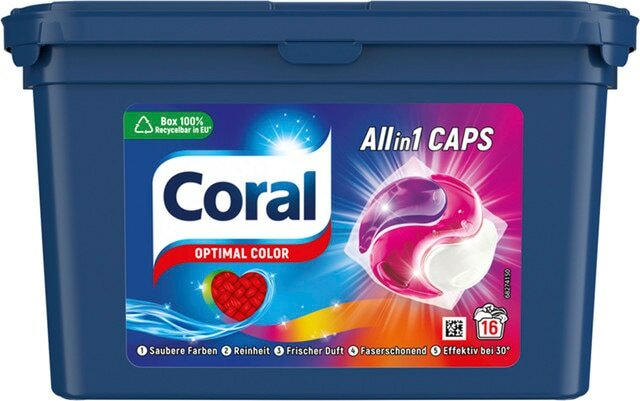 Coral Waschmittel All in 1 Caps Optimal Color