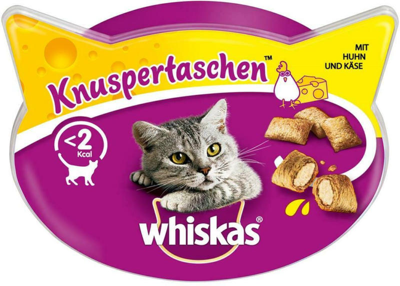 Whiskas Snacks Knuspertaschen mit Huhn & Käse