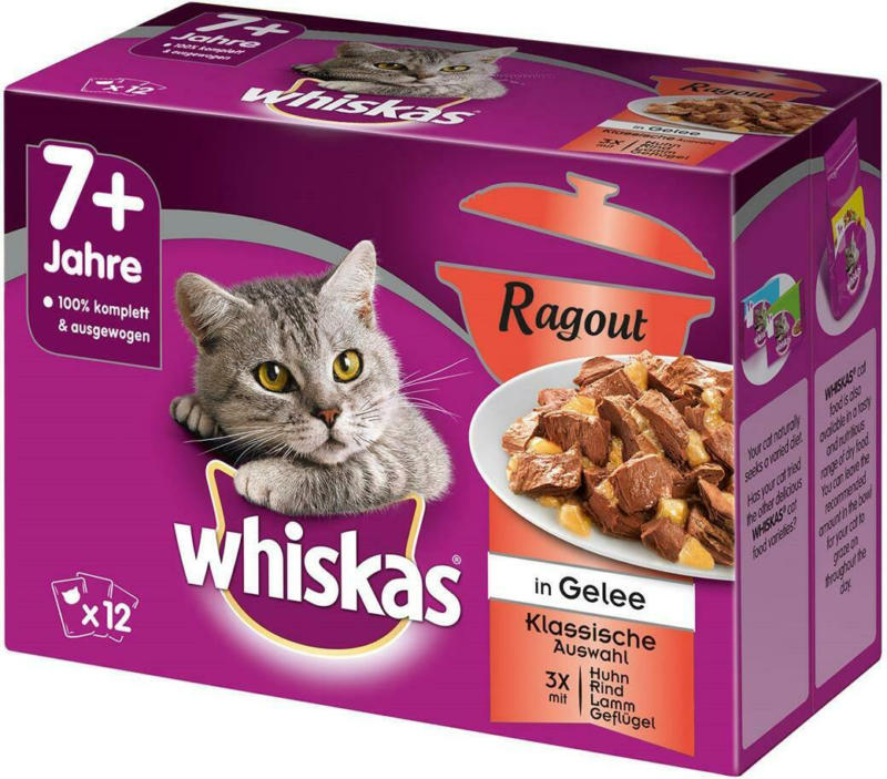 Whiskas Frischebeutel Ragout Klassische Auswahl 7+