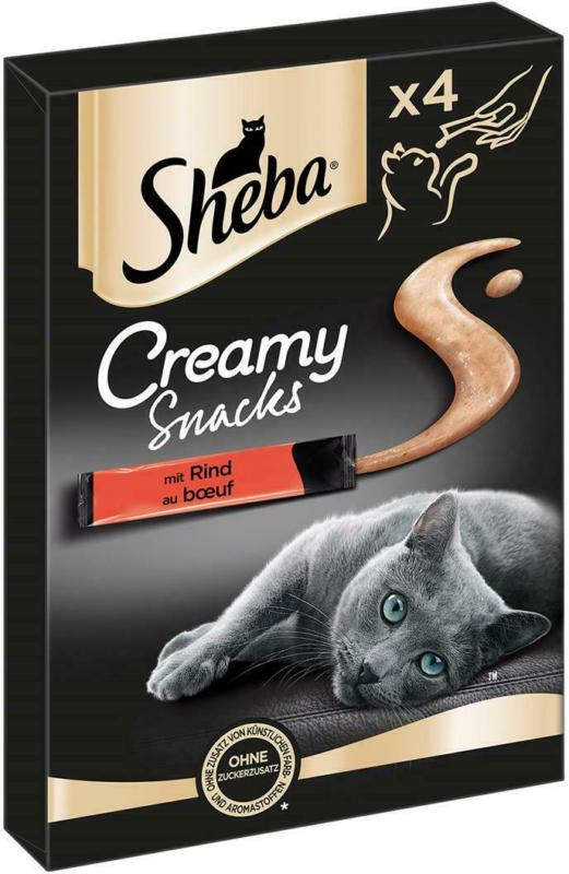 Sheba Creamy Snacks mit Rind