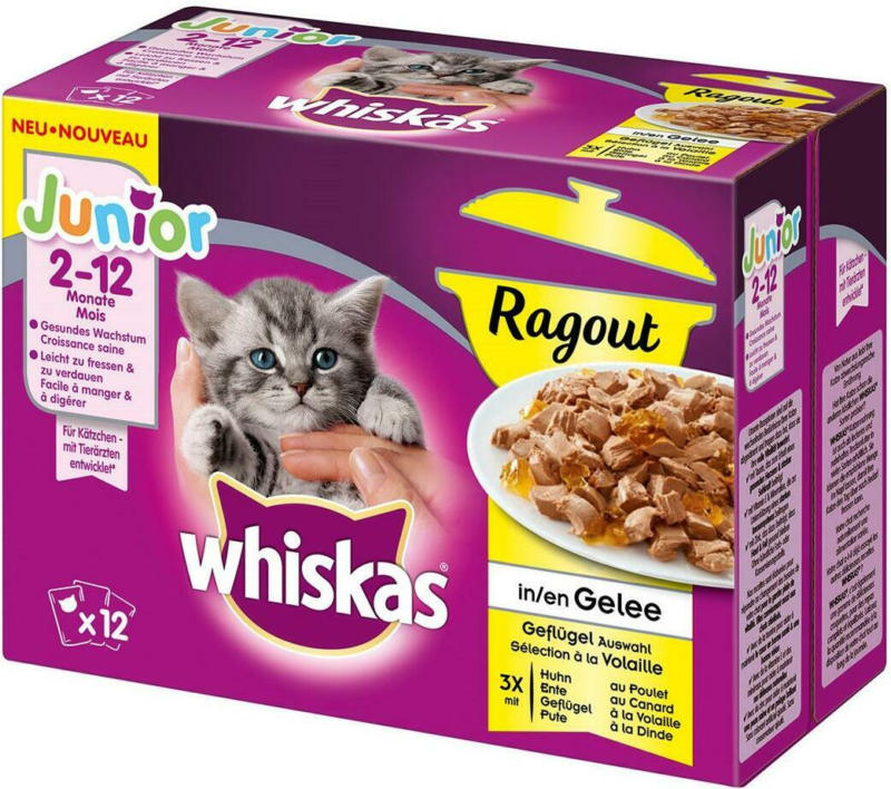 Whiskas Frischebeutel Ragout Geflügel Junior