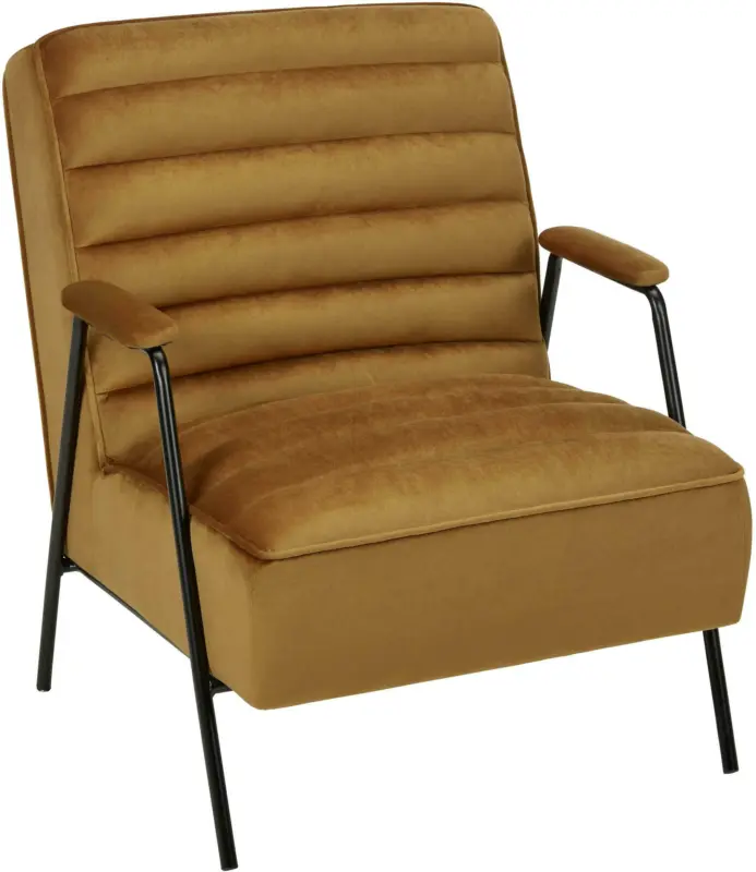 Armlehnstuhl aus Kiefer in Braun