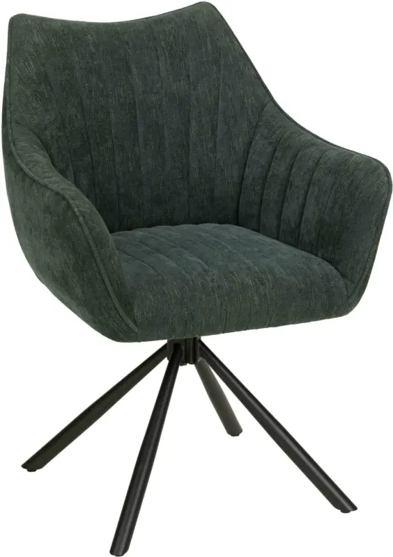 Armlehnstuhl in Olivgrün/Schwarz