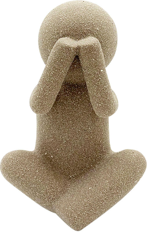Skulptur Doll aus Steinzeug in Braun