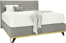 Boxspringbett in Grau ca. 180x200cm