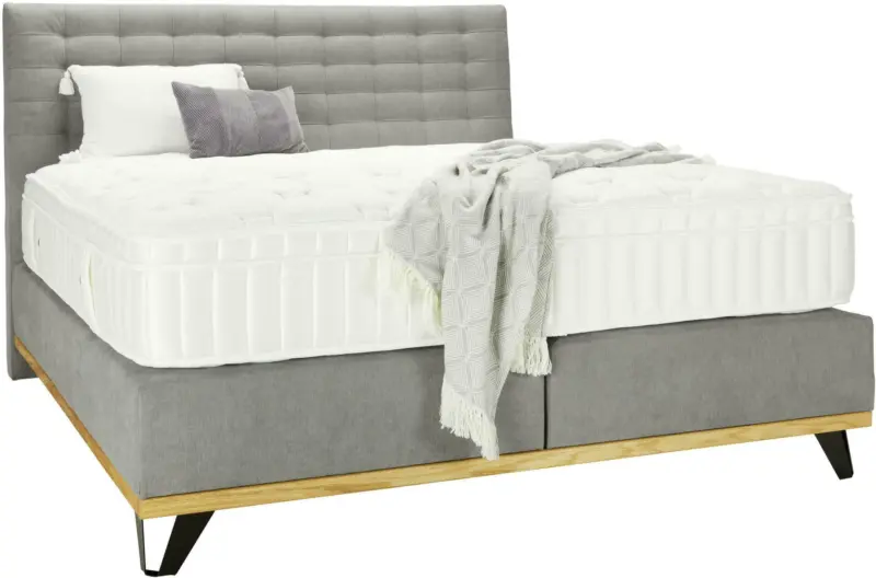 Boxspringbett in Grau ca. 180x200cm