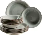 mömax Tafelservice Lumaca aus Steingut, 12-teilig