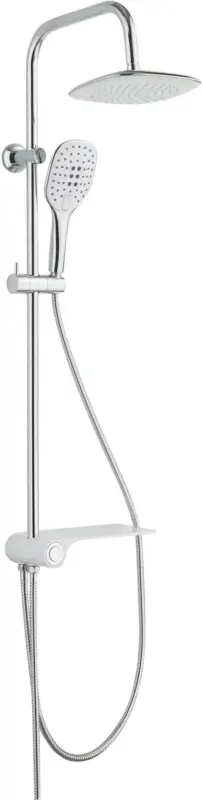 Überkopfbrauseset aus Kunststoff in Chromfarben