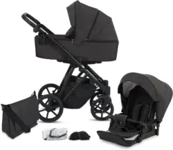 Kinderwagenset Luzon Black Edition, 11-teilig