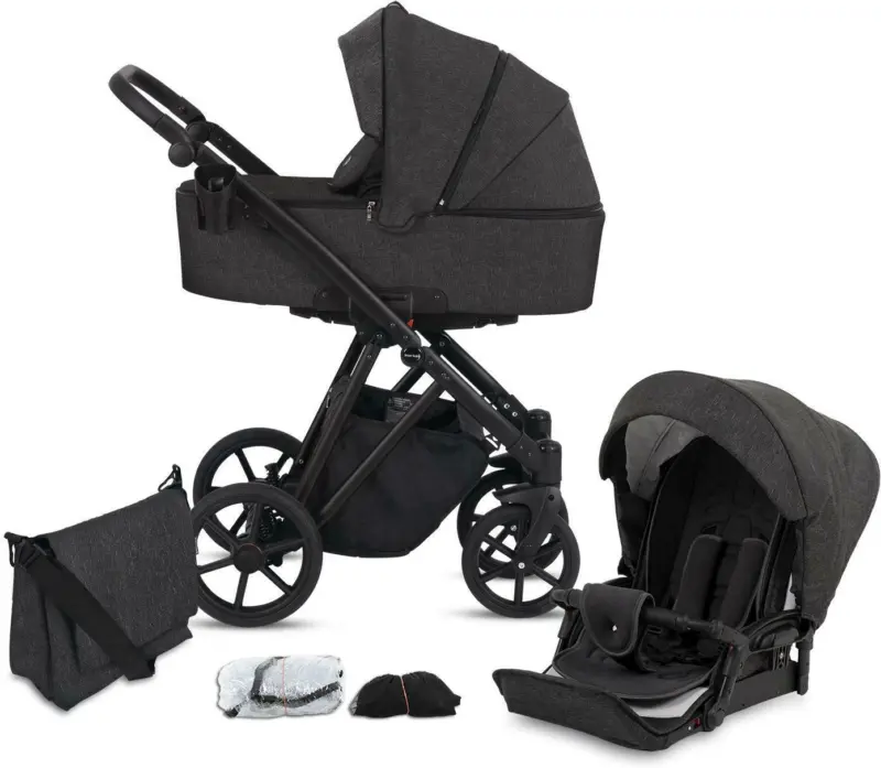 Kinderwagenset Luzon Black Edition, 11-teilig