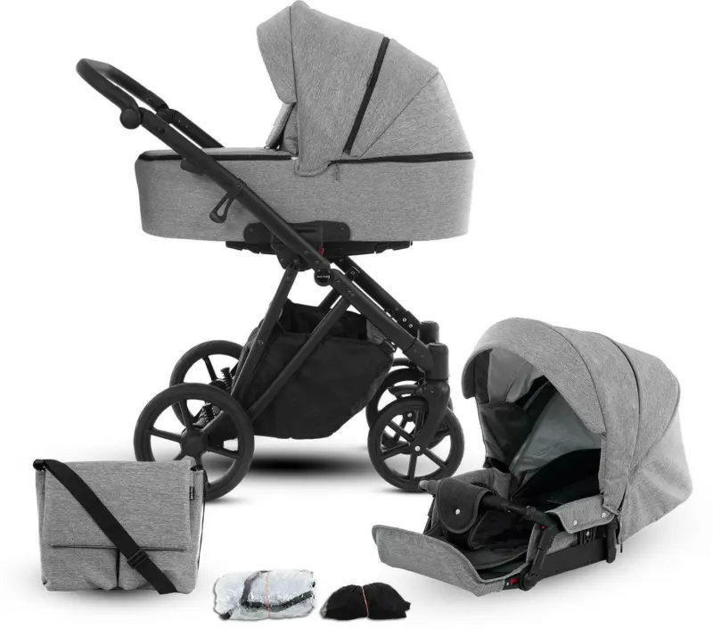 Kinderwagenset Luzon Black Edition, 11-teilig