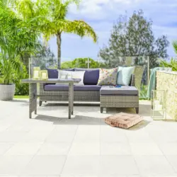 Loungegarnitur Neuseeland in Grau mit Kissen