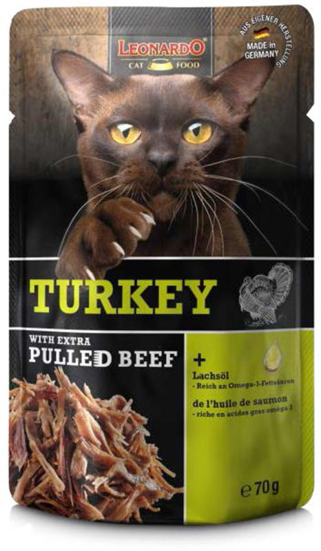 Leonardo Nassfutter Truthahn & pulled Beef 70g