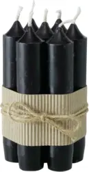 Stabkerzenset Melia I in Schwarz, 7 Stück