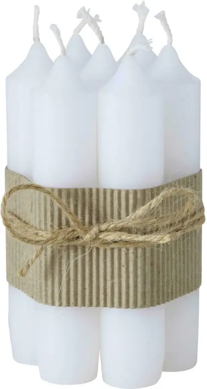 Stabkerzenset Melia I in Weiß, 7 Stück