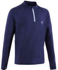Langarm-Laufshirt Leichtathletik Warm 1/2Zip AT 100 Kinder