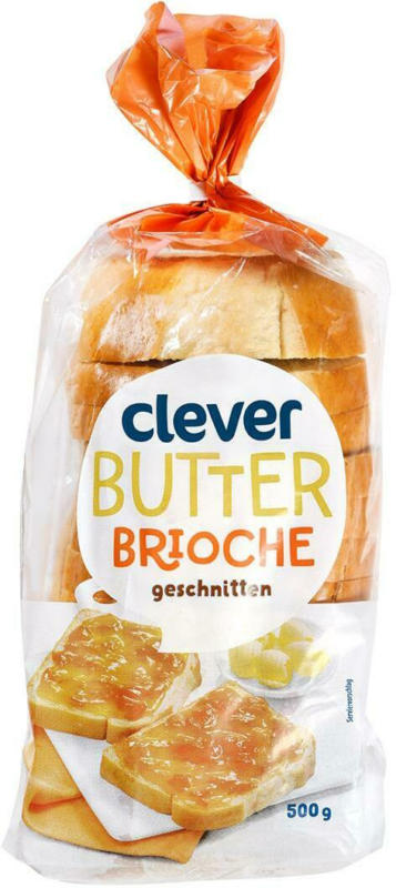 Clever Butterbrioche geschnitten