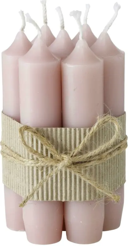 Stabkerzenset Melia in Hellrosa, 7 Stk.