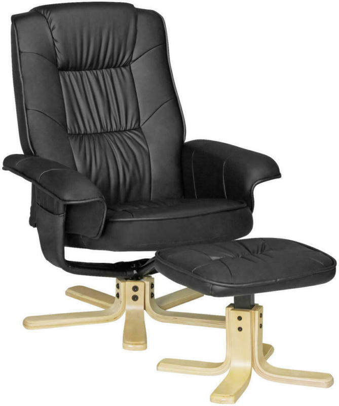 Relaxsesselset in Textil Schwarz