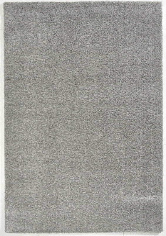 Hochflorteppich HF Soft in Silberfarben ca. 120x170cm