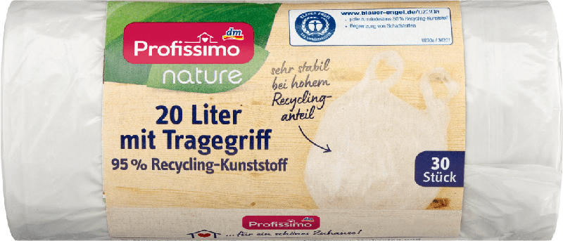 Profissimo nature Müllbeutel 20L mit Tragegriff