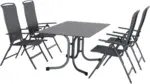 mömax Gartentischgruppe 'Livorno' aus Aluminium, anthrazit