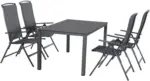 mömax Gartentischgruppe'Livorno' aus Aluminium, anthrazit