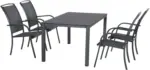 mömax Gartentischgruppe 'Livorno M28028', Anthrazit