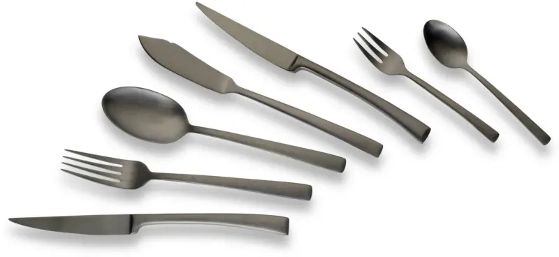 Besteckset Avelino in Schwarz, 42-teilig