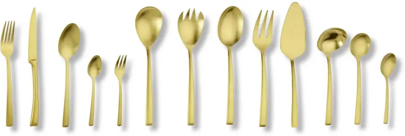 Besteckset Avelino in Goldfarben, 68-teilig