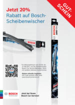 Garage Marcel Gilgen GmbH Bosch-Scheibenwischer Aktion: 20% Rabatt - bis 31.08.2021