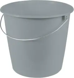 Eimer Rosi aus Kunststoff in Grau ca. 10l