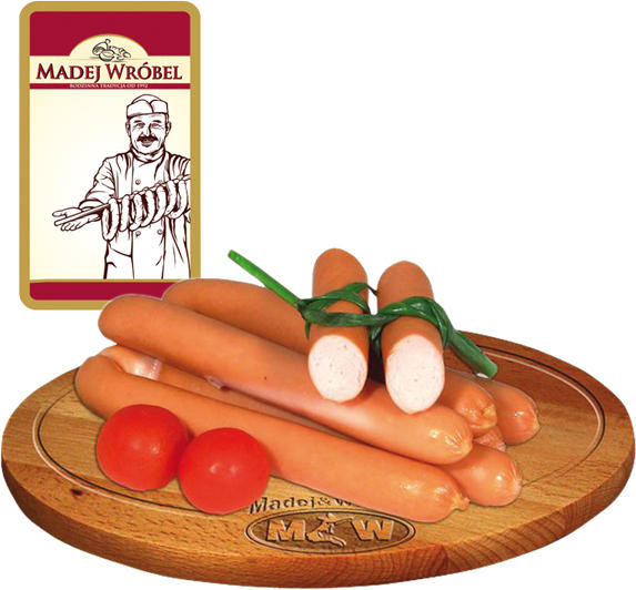 Brühwürste mit Kalbfleisch, mittelgrob, geräuchert, nach polnischer Rezeptur