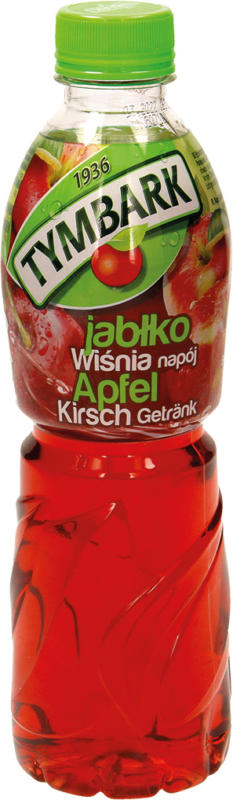 Erfrischungsgetränk mit Apfel- und Kirschsaft aus Fruchtsaftkonzentraten. Mit Zucker und Süßungsmittel. Pasteurisiert.