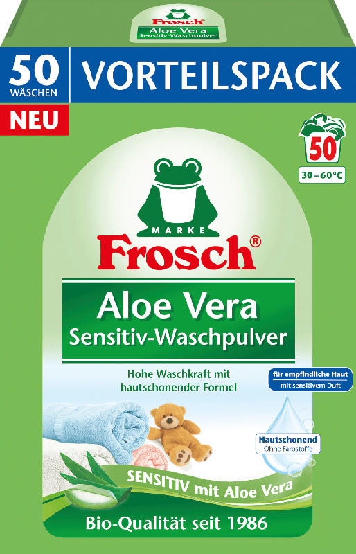 Frosch Waschmittel Pulver Sensitiv Aloe Vera