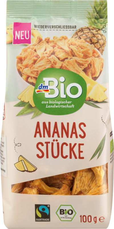 dmBio Trockenobst, Ananasstücke