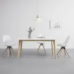 mömax Esstisch 'Harry', ca. 160x90 cm, weiß/eichefarben