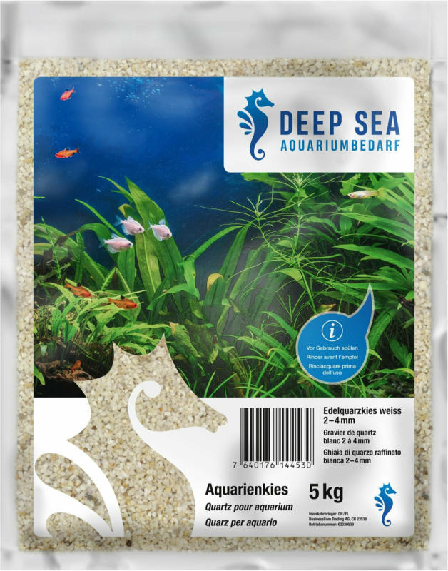 Deep Sea Aquarium Edelquarzkies weiss, 2-4mm, 5kg
