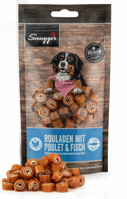Snuggis Hundeleckerli Rouladen mit Poulet & Fisch 100g