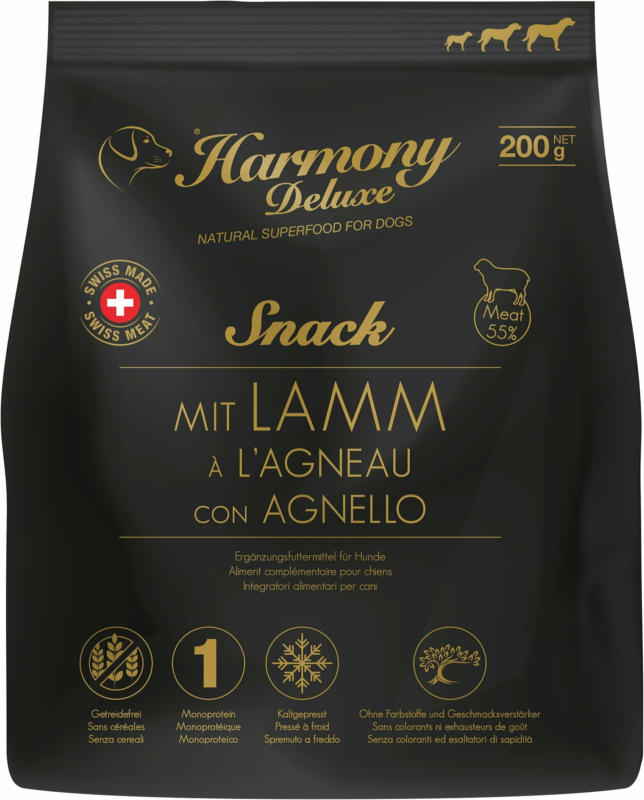 Harmony Dog Deluxe Snack pour chien à l'agneau 200g