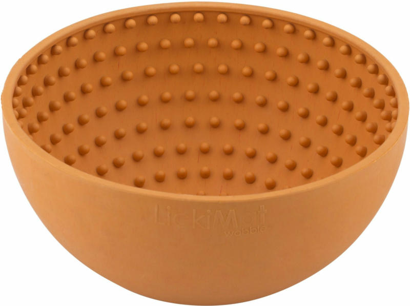 LickiMat Hundenapf mit Noppen Wobble orange