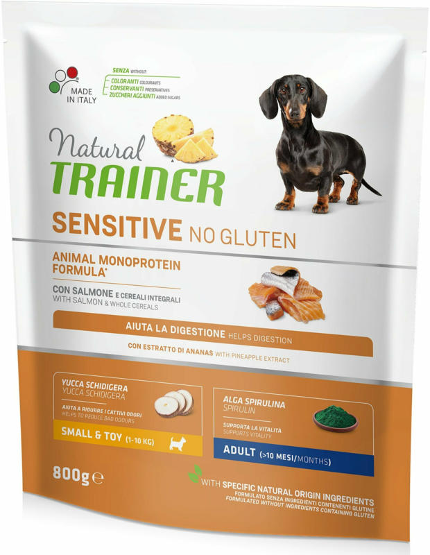 Trainer Nourriture pour chien Sensitive No Gluten Small & Toy Adult Saumon 800g