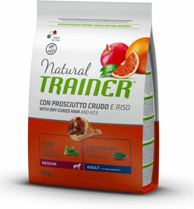 Trainer Nourriture pour chiens Natural Medium Adult jambon cru 3kg